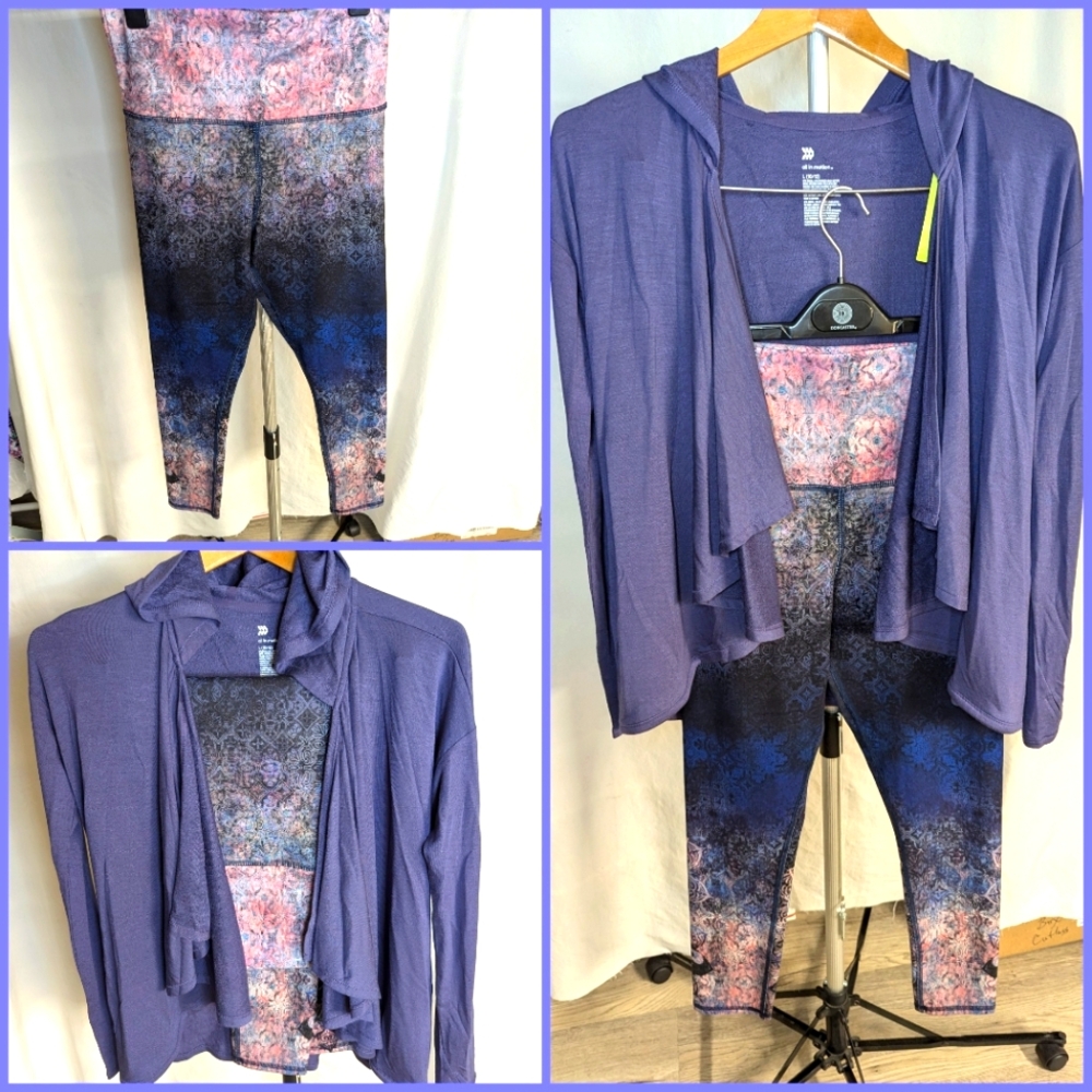 Yoga bundle new All in Motion hoodie and Evolution&creation leggings M/L